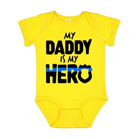 

Inktastic My Daddy is My Hero Police Officer Family Gift Baby Boy or Baby Girl Bodysuit