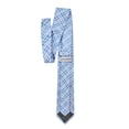 thumbnail image 4 of Jacob Alexander Men's Woven Plaid Pattern Slim 2.5 inch Width Neck Tie - Blue, 4 of 7