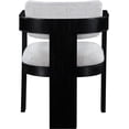 thumbnail image 6 of Meridian Furniture Sacha Grey Linen Textured Fabric Dining Chair (Set of 2), 6 of 11