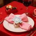 thumbnail image 5 of HBBKVI Set of 4 Fabric Rose Napkin Rings Western Style Simulation Napkin Clasp Desktop Decoration Rose Napkin Ring, 5 of 6
