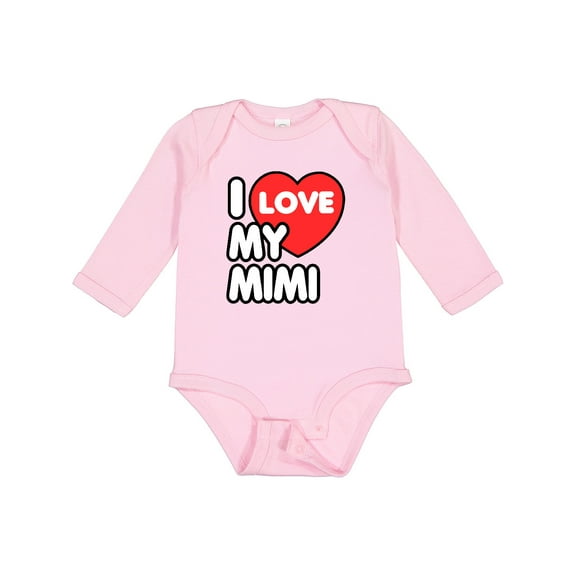 Inktastic I Love My Mimi Boys or Girls Long Sleeve Baby Bodysuit