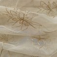 thumbnail image 2 of Flower Embroidery Tie Up Sheer Voile Balloon Shade Drape for Small Window Bathroom Decor, 1 Panel, 39"x 47" Inches, 2 of 3