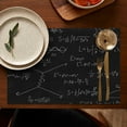 thumbnail image 4 of Math Equations White Chalk Blackboard Pattern Summer Placemats Table Placemats Set Of 6-Linen Kitchen Washable Placemats Table Mats 11.8"x17.7" Non-Slip Heat Resistant, 4 of 5