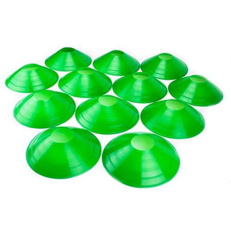 Crown Sporting Goods Soft Disc Field Cones for Agility Training  12-pack Green