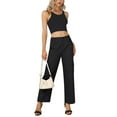 thumbnail image 2 of Yesfashion Cargo Pants Women Baggy Casual High Waisted Straight Leg Pants Loose Trousers with Pockets, 2 of 5