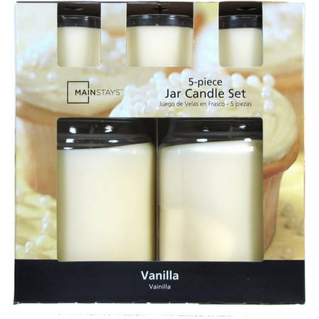 Mainstays 5 Pc Candle Jar Set Vanilla