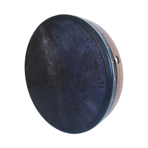 ROOSEBECK TUNABLE BODHRAN DRUM CROSS-BAR 18"X3.5", BLACK GOAT SKIN - RED CEDAR