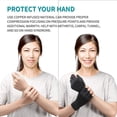 thumbnail image 5 of Guantes de compresión de cobre sin dedos para artritis para mujeres y hombres, túnel carpiano, 1 par (negro) 640, 5 of 5