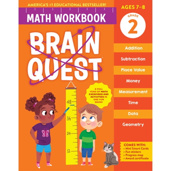 Pre-Owned Brain Quest Math Workbook: 2nd Grade (Brain Quest Math Workbooks) Paperback