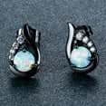 thumbnail image 4 of Pendientes Qarigey plata 2 piezas mujer joyería atemporal versátil pequeños blanco, 4 of 6