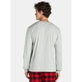 thumbnail image 3 of Jolly Jammies Men's Holiday Grey Christmas Matching Family Pajamas Set, 2-Piece, Sizes S-2XL, 3 of 6