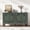 Green, variant on Furnivado Sideboard with 4 Carved Doors, Vintage Accent Cabinet with 2 Adjustable Shelves for Dining Room,Living Room