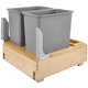 thumbnail image 1 of Botes de Basura Dobles Rev-A-Shelf de 30L Extraíbles Plata Metálico, 1 of 9