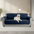 thumbnail image 3 of SHANNA 1/2/3 Seater Quilted Sofa Couch Cover Pad Water Resistant Slipcover Furniture Protector Pet Mat for Kids Dogs Pets（Navy Blue）, 3 of 11
