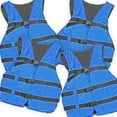 thumbnail image 2 of 4 Pack Life Jacket Paddle Vest; Coast Guard Approved Type III PFD Life Vest Flotation Device; Jet ski, Wakeboard, Kayak; Ideal Extra Life Jacket for Pontoon Boat, 2 of 8