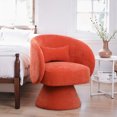 thumbnail image 5 of EBQOSK Swivel Accent Chair Armchair, Round Barrel Chair in Fabric for Living Room Bedroom Orange, 5 of 7