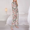 thumbnail image 3 of Fotbe Groovy Retro Santa Pattern Long Sleeve Pajama Set for Women,Sleepwear Set,2-piece Loungewear Set,Soft PJs Comfy Nightwear with Pockets -X-Large, 3 of 7