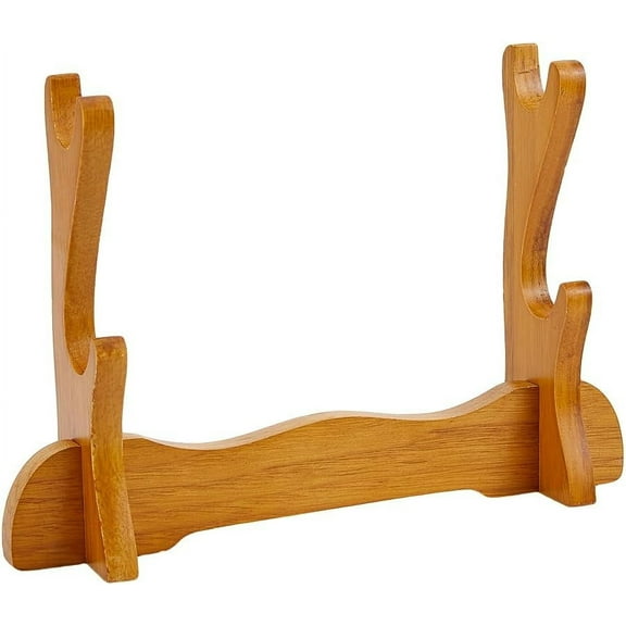 Wooden Sword Katana Holder Stand Sword Holder Stand Rack Samurai Sword Display Stand Assembly Wooden Samurai Sword Holder for Katana Wakizashi Tanto 5.6x23x15.6cm 1 Set
