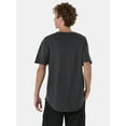 thumbnail image 5 of No Boundaries Men's & Big Men's Longline Curved Hem Elongated Tee Shirt, 2-Pack, Sizes XS-5XL, 5 of 7
