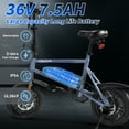 thumbnail image 4 of Ktaxon 14" Electric Bike for Adults, 550W Peak Motor Foldable Ebike, 36V 7.5AH Battery, LCD Digital Display, UL2849, Blue, 4 of 11