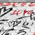 thumbnail image 5 of Valentines Dog Crate Cover, Hand Drawn Love Lettering Doodle Style Design with Brush Stroke Effect, Easy to Use Pet Kennel Cover for Medium Large Dogs, 35" x 23" x 27", Black Red White, by Ambesonne, 5 of 6