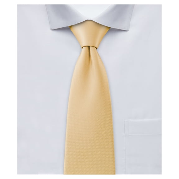 Jacob Alexander Woven Subtle Mini Squares Extra Long Neck Tie for Big and Tall Men - Honey