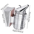 thumbnail image 3 of Yeacher Enfumoir pour Ruche en Acier Inoxydable Robuste avec Protection Pare-Chaleur Kit d'Équipement d'Apiculture pour Apiculteur Débutant, 3 of 7