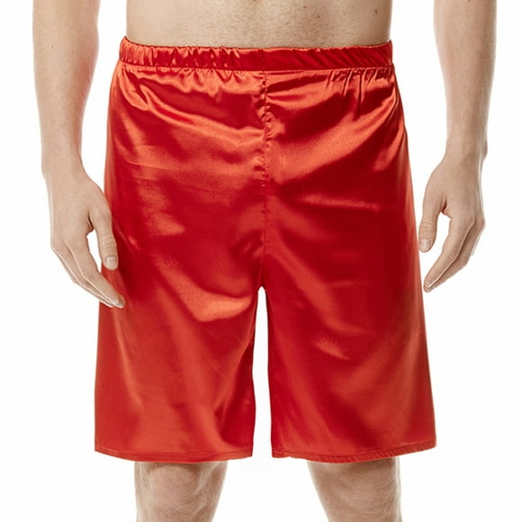 Shldybc Mens Satin Boxers Shorts Silk Pajamas Bottom Sleepwear, Silky Pajama Bottoms for Men