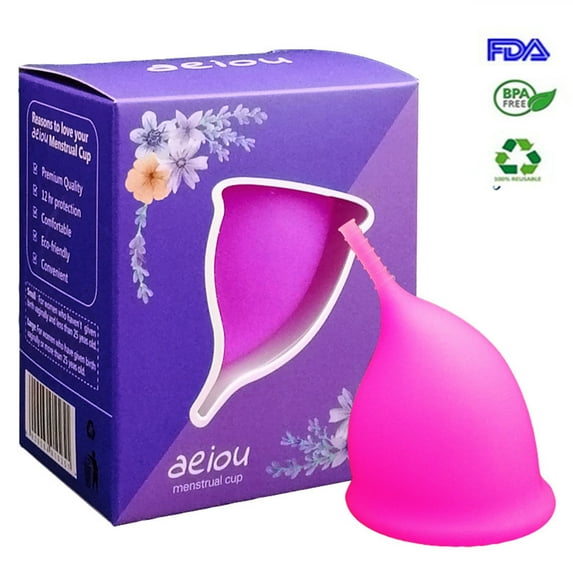 Reusable Menstrual Cup,Tampon and Pad Alternative,Soft and Flexible,Best Vaginal Period Cup for Heavy Flow and Beginners.