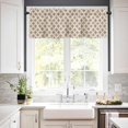 thumbnail image 3 of Kitchen Curtains Set, Abstract Brown Kitchen Curtains and Valances Set, Modern Contemporary Art Vintage Rod Pocket Tier Curtains 36 Inch Length for Cafe/Bedroom Windows, 3 of 6