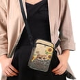 thumbnail image 4 of HELLHERO Double Deck Women Messenger Bag for Adult Casual Travel Women Shoulder Bag Polyester 4.33x1.97x7.09 Orange Cat Sunflowers, 4 of 7