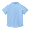 thumbnail image 4 of Boys Button Down Shirts Light Blue Short Sleeve Shirt Boys Boys Formal Shirt Uniforms for Boys Boys Girls Fashion, 4 of 9