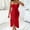 Red, variant on Lisbinx Plus Size Dresses for Curvy Women Sleeveless Crew Neck Solid Sun Dress Tank Dresse Ruched Waist Slim Fit Pleated Design Cotton Active for Special Occasions