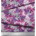 thumbnail image 2 of Soimoi Gray polyester Crepe Fabric Flower Watercolor Print Sewing Fabric BTY 52 Inch Wide, 2 of 3