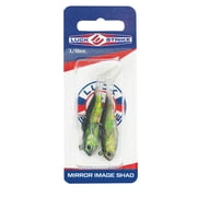 Luck E Strike 2 in, 1/8 oz Mirror Image Shad Swimbaits for Bass, Black, 2 Pack