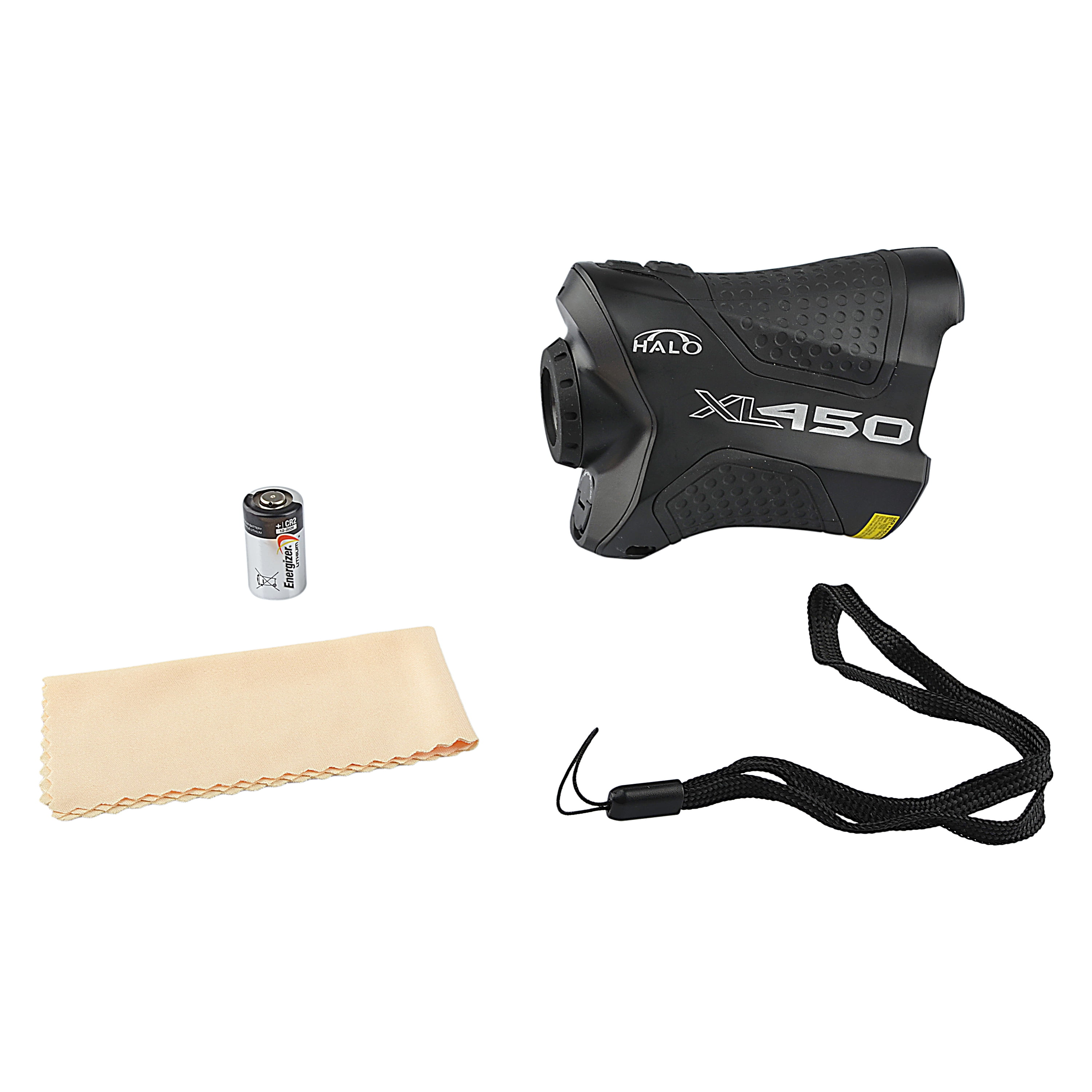 Halo Optics XL450-7 Laser Hunting Rangefinder, Accurate Precise Water-Resistant Ergonomic Non-Slip Grip Portable Durable Hunting Laser Range Finder with Scan Mode
