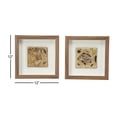 thumbnail image 2 of Decmode Coastal Style Seahorse & Fish Fossil Shadow Box Wall Décor in Square Wood Frames, Set of 2: 12” x 12”, 2 of 6