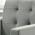 thumbnail image 3 of Miekor Furniture Hale 27.5" Light Gray Velvet Accent Armchair with Tufting 79663, 3 of 5