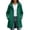 Green, variant on ClodeEU Women's Drawstring Hood Mid Length Windproof Trench Coat,Long Sleeve Casual Jacket with Pockets Black,Women's Plus L