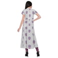 thumbnail image 3 of Moomaya Short Sleeve Kurta Printed Women Front Slit Kurti Summer Clothing, 3 of 5