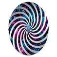 thumbnail image 2 of Designart "Fusion of Techno Tribal Art in Pop Art III" Geometric Vortex Round Wall Mirror - Oval Printed Decorative Mirror - Multiple Color Options, 2 of 5