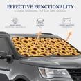 thumbnail image 4 of Daiia Artistic Zebra Print Sunflower 2PCS Car Windshield Sun Shade, Foldable Sun Shield for Car Front Window, Auto Sun Blocker Visor Protector Universal for Truck SUV Pickup-Large, 4 of 7