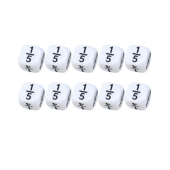 EeaseMX 10 dados de aprendizaje fraccionados, juguete educativo, divertido juego de dados.