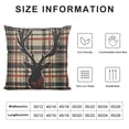 thumbnail image 5 of YINGXI Christmas Decorative Throw Pillow Cover, Red Black Check Home Farmhouse Decoration Decor for Sofa Couch 12x12in, 5 of 5