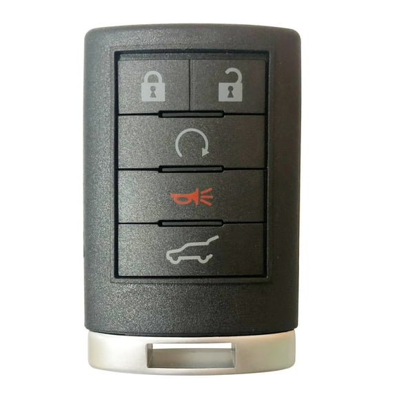 AutokeyMax Key Fob, Black, 5 Buttons, for 2007-2013 Cadillac SRX/CTS, OUC6000066