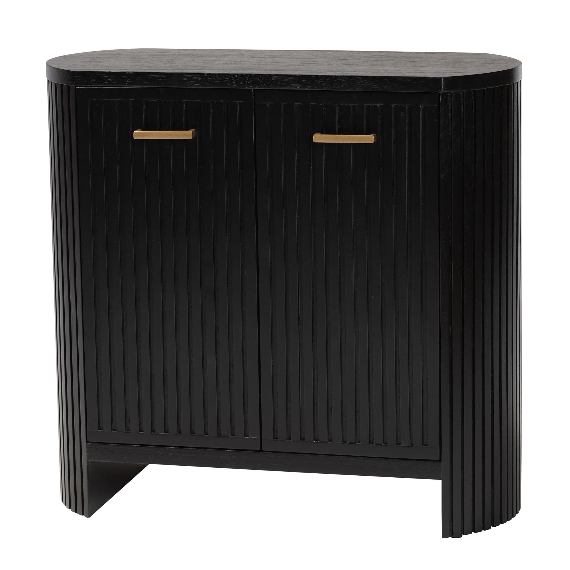 bali & pari Keshet Modern Storage Cabinet, 2-Door, Black