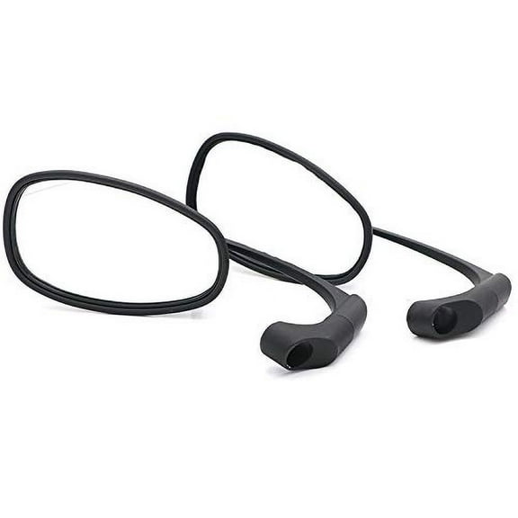 M10/8 10/8mm Clockwise Oval Side Black Rear View Rearview Mirror Motorcycle Street Naked Bike Cruiser Chopper CB