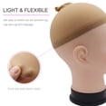 thumbnail image 3 of Stretchy Nylon Wig Caps, 4 Pieces Light Brown Stocking Wig Caps for Women Men Halloween Cosplay Wig, 3 of 5