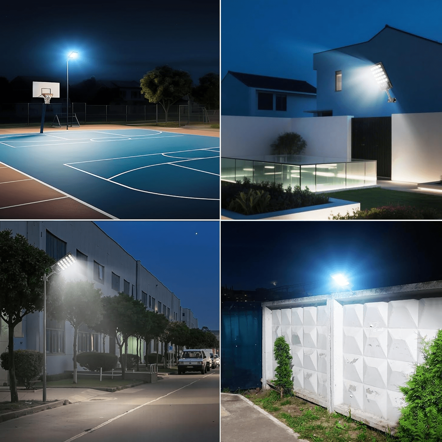 IJIL Solar Street Lights Outdoor - 6000K Waterproof Motion Sensor LED Solar Parking Lot Lights with Remote for Yard Outside
