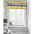 thumbnail image 4 of Kitchen Cafe Valance Curtain for Small Windows,Vintage Farm Wooden Grain Rod Pocket Short Valances Gray Yellow Wood Barn Window Treatment Panel for Living Room/Bedroom/Bathroom,42x12in, 4 of 9